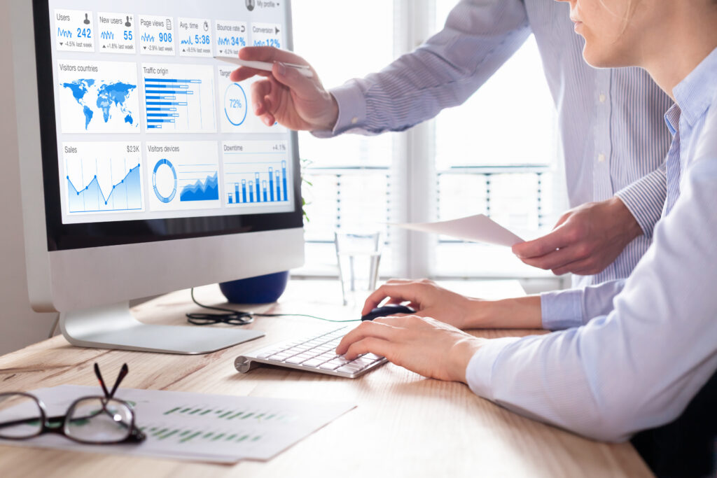 data analysts analyzing data.